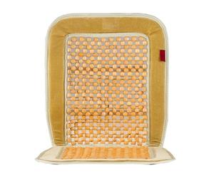 HEYNER Premium de Madera Cuentas Funda de Asiento, Color Beige