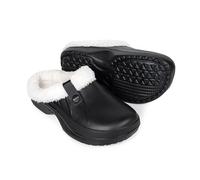 HEYO Zuecos forrados para mujer y hombre, cálidos, pantuflas de invierno, ligeras, impermeables, HKO03, Negro , 37 EU