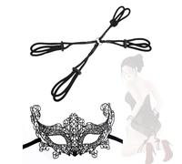 Heyokoy Juego de ataduras Negras para Manos y piernas para el Cuidado Personal