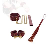 Heyokoy Pulsera de cuero burdeos, una pieza cómoda con detalles de cuero con bordes.