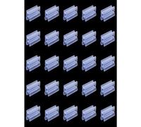 Heyous 25 soportes translúcidos de PVC para tarjetas de exhibición de etiquetas de precio de venta de tiendas, clip de fijación de cartel, se adapta a estantes de alambre de 0.29 pulgadas de diámetro