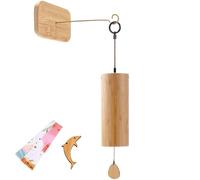 HEYOUTH Campana De Viento,carrillon de Viento Exterior De Bambú,Campanillas De Viento, Artesanía, Jardín Al Aire Libre, Patio, Decoración del Hogar, Meditación Zen,para un Ambiente Sereno (Viento)