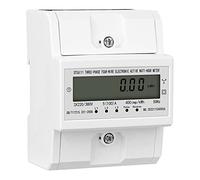 HEYOUTH Contador Trifásico Carril DIN Vatímetro de Medida Bidireccional Multifuncional,Visualización Trifásica de Consumo de Energía Import,Export y kWh Total, 3 x 230V/400V 5(100) A,400 Imp/kwh