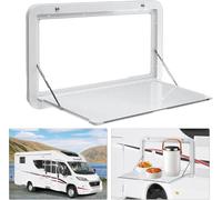 HEYOUTH Mesa de Comedor Externa para Caravana,Mesa de Pared,Mesa Exterior Plegable,Mesa Plegable RV con Cerradura,para RV Caravan Motorhome Yachts Travel Camping,Cojinete 25 Kg (White)