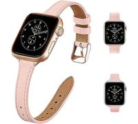 HEYOZURY 2 Paquetes Compatible con Apple Watch Correa Mujeres Slim 41mm 45mm 40mm 44mm 49mm Cuero Genuino Pulsera de Reemplazo Ultrafina Para iWatch Series 10/9/8/7/6/5/4/3/2/1/SE