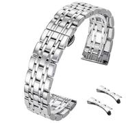 HEYOZURY Correas de Reloj Meta de Acero Inoxidable Extremo Recto y Curvo Correa de Metal de 12mm 14mm 16mm 18mm 19mm 20mm 21mm 22mm Correa de Reemplazo de Metal para Hombres Mujeres
