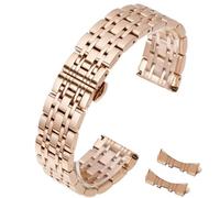 HEYOZURY Correas de Reloj Meta de Acero Inoxidable Extremo Recto y Curvo Correa de Metal de 12mm 14mm 16mm 18mm 19mm 20mm 21mm 22mm Correa de Reemplazo de Metal para Hombres Mujeres