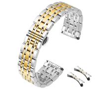 HEYOZURY Correas de Reloj Meta de Acero Inoxidable Extremo Recto y Curvo Correa de Metal de 12mm 14mm 16mm 18mm 19mm 20mm 21mm 22mm Correa de Reemplazo de Metal para Hombres Mujeres