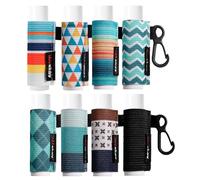 HEYSKAY 8 fundas para bálsamo labial, llavero compacto con clip para pintalabios, soporte para lápiz labial, soporte para brillo de labios, llavero y mangas elásticas