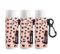 HEYSKAY Fundas elásticas para bálsamo labial, llavero (Leo X3)