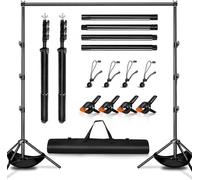 Heysliy Soporte para Fondos Fotográficos - Sistema de Soporte Ajustable (Altura 1-3 m/Ancho 1,5-3 m) con Bolsa de Transporte para Estudio Fotográfico, Photocall y Backdrops para Eventos