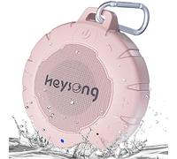 HEYSONG Altavoz Bluetooth para Ducha, Altavoz Portátil Impermeable IP67, Micrófono Integrado, Mini Altavoz Estéreo Inalámbrico para Viajes, Kayak, Playa, Piscina para Bebés - Rosa