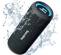 HEYSONG Altavoz Portátil Bluetooth Inalámbrico Impermeable RGB LED Luz True Wireless Stereo, Graves Potentes con Sonido de Alta Fidelidad, Speaker con Micro-SD, Memoria USB, Jack 3,5mm, Carga Type C