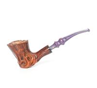 Heysong Pipes Made in Mediterráneo Briar Pipe - Freestyle Design Collectible Hand Crafted Wood HSFA70150s3c1k