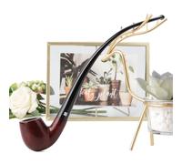 Heysong Tubo de lectura hecho a mano Churchwarden Gandalf Pipe Fit 9 mm HSAA0086 (rojo oscuro)