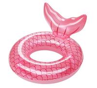 HeySplash 1 Pieza Flotador de Natación, Anillo de Natación con Forma de Cola de Sirena con Capacidad para 38-88 Libras, Flotador de Piscina para Playa Fiesta Verano Parque Acuático, Oro Rosa