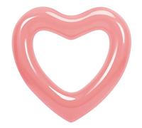 HeySplash Anillo de Natación en Forma de Corazón, Flotador Hinchable para Adultos Niños 120cm, Tubo de natación Fila Flotante Inflable PVC Duradero para Picina Playa Verano Vacaciones Fiesta-Oro Rosa