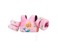 HeySplash Chaleco de Natación para Bebé, Manguitos Flotantes Entrenamiento para Nadar Flotador de Brazos con Correa Ajustable Hebilla Segura para Niños de 15-30kg, Sirena Rosa