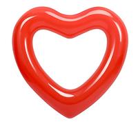 HeySplash Flotador Hinchable para Adultos Corazón 120CM, Colchoneta para Piscina Playa Grande, Flotadores Resistentes PVC Hinchables Juguetes Acuáticos Anillos de Natación Verano Vacaciones, Rojo