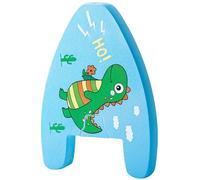 HeySplash Tabla de Natación para Niños, Tabla de Natación con Rociador de Agua, Tabla Flotante de Natación para Niños, Nadadores Principiantes, Piscinas, al Aire Libre, Dinosaurio Verde Azul