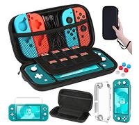 HEYSTOP Capa compatível com Nintendo Switch Lite, Capa Switch Lite + protetor de ecrã + cartão de jogos + 6 tampas de aderência para polegar
