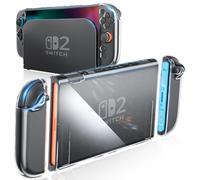 HEYSTOP Carcasa para Nintendo Switch 2 PC Funda Protectora Transparente para Nintendo Switch 2 con Protector de Pantalla Switch 2 y Tapones para Pulgares para Accesorio de Consola Switch 2