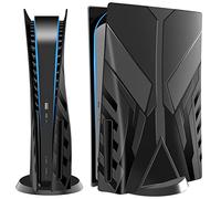 HEYSTOP - Carcasa para PS5 Consola, Accessorie PS5 Frontal de Repuesto para PS5/Playstation 5, Anti-arañazos Carcasa Protectora de Repuesto para PS5 - Negro