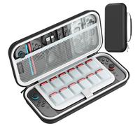 HEYSTOP Funda de Transporte para Consola Nintendo Switch 2, Estuche Protector de Viaje de Gran Capacidad con 12 Ranuras para Tarjetas de Juego para Accesorios de Nintendo Switch 2 2025 Últimos Modelos