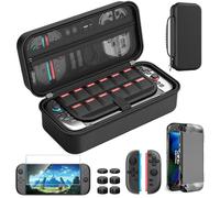 HEYSTOP Funda para Nintendo Switch 2, Kit de Accesorios para Switch 2 con Estuche Protectora Rígida de Viaje, Carcasa Protectora para Switch 2 y Película Templada para Switch 2 Accesorios