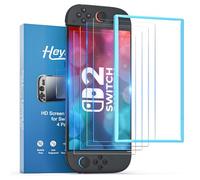 HEYSTOP Protector de Pantalla para Nintendo Switch 2 [Paquete de 4] Protector de Pantalla de Vidrio Templado para Nintendo Switch 2 Modelo 2025, Dureza 9H, Antiarañazos, HD Claro, Fácil Instalación
