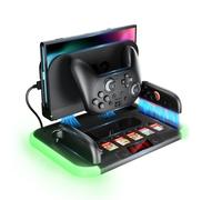 HEYSTOP Switch 2 Estación de Almacenamiento con Base de Carga Joycon para Cargar el Mando Nintendo Switch 2 Pro, Kit de Accesorios Switch 2 con para TV Dock y Almacenamiento para 6 Tarjetas de Juego