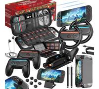 HEYSTOP Switch 2 Kits de Accesorios para Nintendo Switch 2, Paquete Accesorios para Nintendo Switch 2 Consola con Protector Pantalla Switch 2,Carcasa Switch 2,Case JoyCon,Auricular,Cargador,Funda-Hold