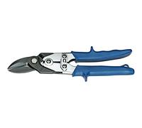 Heytec 50816210132 recto/mano derecha de corte tijeras de hojalatero, Plata/Azul/Negro