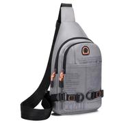 HeYuMeio Adecuado para Mujeres y Hombres Senderismo y Ciclismo - una Bolsa de Hombro con Auriculares Jack y Bolsa Casual,Gris