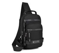 HeYuMeio Adecuado para Mujeres y Hombres Senderismo y Ciclismo - una Bolsa de Hombro con Auriculares Jack y Bolsa Casual,Negro