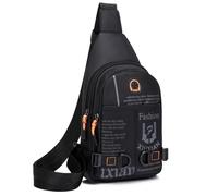 HeYuMeio Adecuado para Mujeres y Hombres Senderismo y Ciclismo - una Bolsa de Hombro con Auriculares Jack y Bolsa Casual,Negro