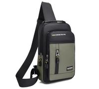 HeYuMeio Adecuado para Mujeres y Hombres Senderismo y Ciclismo - una Bolsa de Hombro con Auriculares Jack y Bolsa Casual,Verde