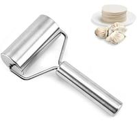 Heyumybit Inoxidable Rodillo de Metal,Rodillo de Amasar Pequeño,Rodillo Cocina Pizza Herramienta,Perfecto Accesorio para Hornear para Fondant,Pizza,Pasteles,Pasta de Pasta y Masa Corta