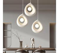 HEYUN Lámpara Colgante Moderna 3 Luces Lámpara Colgante De Resina Estilo Art Déco Moderno Ajustable Lámpara De Suspensión Para Bar Cocina Mesa Comedor Dormitorio Habitacion(A1)