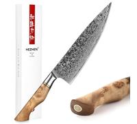 HEZHEN cuchillo de Chef profesional de acero de Damasco de 21cm, cuchillo de cocina VG10 cuchillo Gyuto cuchillo de sushi, adecuado para restaurantes familiares Figured Sycamore Wood Handle