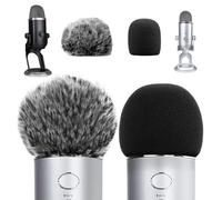 Hezhou 2 Piezas Espuma Microfono Anti Pop Micrófono Filtro Pop Negro Pantallas antiviento y filtros anti-pop Filtro Pop para Micrófono (para Blue Yeti Mic/Pro Micrófono)