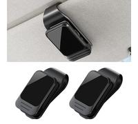 Hezhou 2 unids portagafas para coche clip de soporte de gafas gafas de sol soporte de coche para gafas y billetes accesorios universales de visera de coche (A)