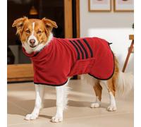 HezzLuv Albornoz de microfibra para perro, toalla para perro, súper absorbente, abrigo de secado para cachorros, perros medianos y grandes, secado rápido, ajustable, para perros y gatos