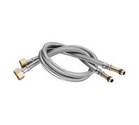 HF Mont 1/2 3/8 9/16 60cm 1 par de tubos flexibles de acero inoxidable for plomería, grifo mezclador de agua fría y caliente, mangueras for suministro de agua, pieza de baño(3-8Two sticks)