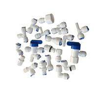 HF Mont 1/4 "3/8" BSP a 6,35mm 9,52mm tubo accesorios purificadores de agua acuario Ajuste rápido RO agua conector de acoplamiento de tubería de plástico(Straight 6.35mm)