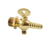 HF Mont 1/8 "1/4" 3/8 "1/2" 3/4 "BSPP macho a 8mm 10mm 12mm espiga for manguera cola latón válvula de conmutación de grifo de llave de purga fija(1l4 BSPP- 8mm)