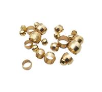 HF Mont 10 unidades de virola cónica doble de latón 4 6 8 10 12 14 20mm OD manguito de compresión anillo de sellado accesorios tubo sistema de lubricación centralizada(6mm 0.7g)