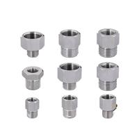 HF Mont Adaptador de acoplador rápido de hilo femenino macho de acero inoxidable M14 x 1,5 M20 304, junta de cobre de conversión de manómetro 1/4 1/2(M16x1.5F to 1l4M)