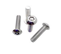 HF Mont Tornillo de seguridad antirrobo de acero inoxidable 304, cabeza redonda, seis lóbulos, Torx, con pasador, 1/50 x M2, M2.5, M3, M4, M5, M6, M8, M10, M12(30mm,50pcs M3)