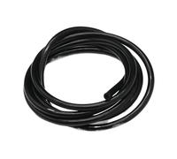 HF Mont Tubo de silicona de 1/5 m, diámetro interior de 1, 2, 3, 4, 5, 6, 7 y 8 mm, manguera de goma flexible, grosor de 1 mm, conector de agua for tubería.(Black,1 Meter,ID 6mm x 8mm OD)